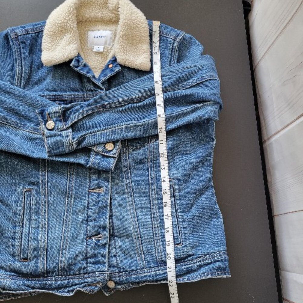Old Navy Denim Lined Jean Jacket, Women’s M, Classic Button Closure, Medium Wash - Picture 7 of 8